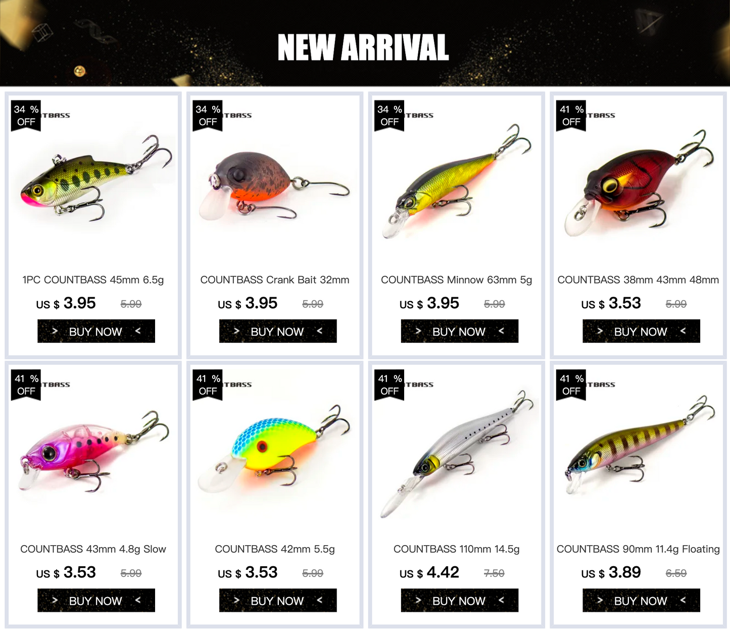 Countbass Deep Tail Wobbler Floating Diving Depth 9M Crankbait Fishing Lures, 110mm 22g