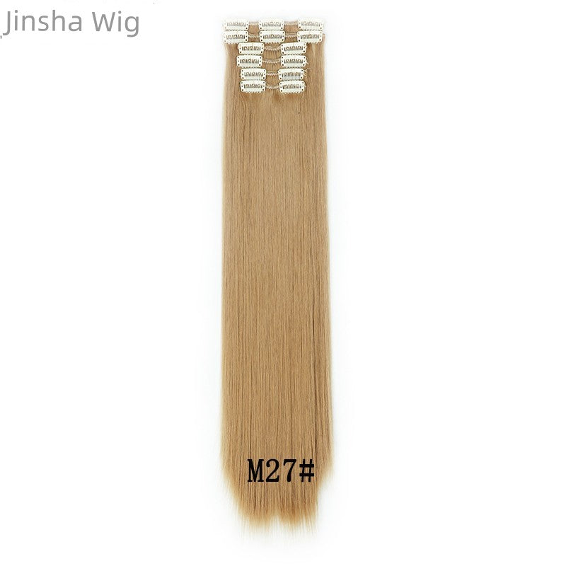 Wig Set One-Piece Seamless Long Straight Hair Piece Thickened Increase Hair Amount Nature Realistic Extension Hair Piece