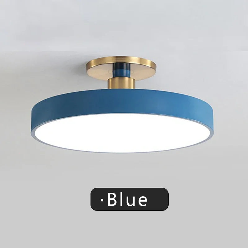 Modern LED Ceiling Light Nordic Macaron Circular Pendant Light Children's Room Dining Room Study Room Interior Decoration Light