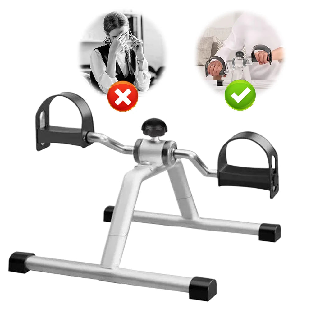 Portable Pedal Exerciser Mini Exercise Bike Adjustable Resistance Foot Peddler Machine Non Slip for Indoor Leg Rehabilitation