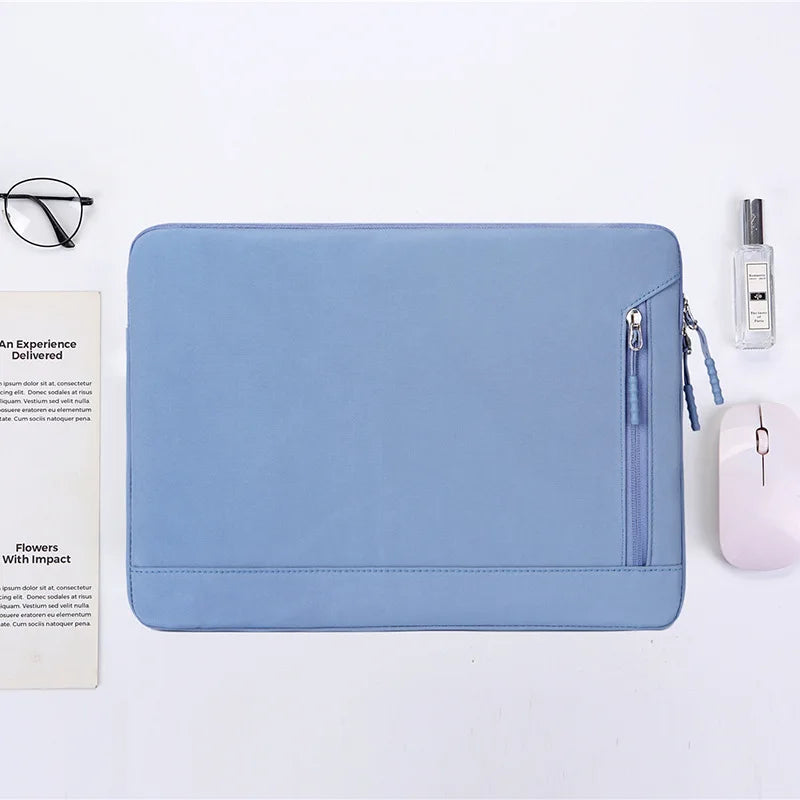 Solid Color Retro Style Business Laptop Bag for MacBook Air Pro 13 15 13.3 14 15.6 Inch Notebook Simple Fashion Computer Case