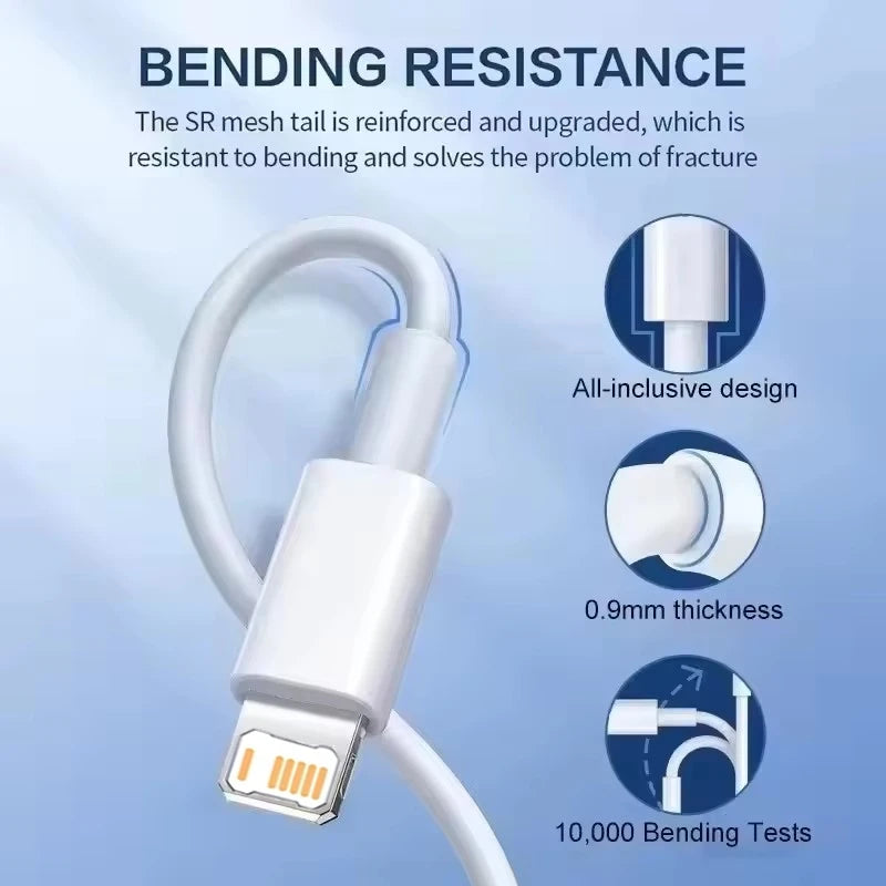 35W Fast Charging USB Cable For iPhone 6S 7 8 14 Plus X XR XS Max 11 12 13 Mini 14 Pro Max Rapid Charge Cord USB C PD Data Cable