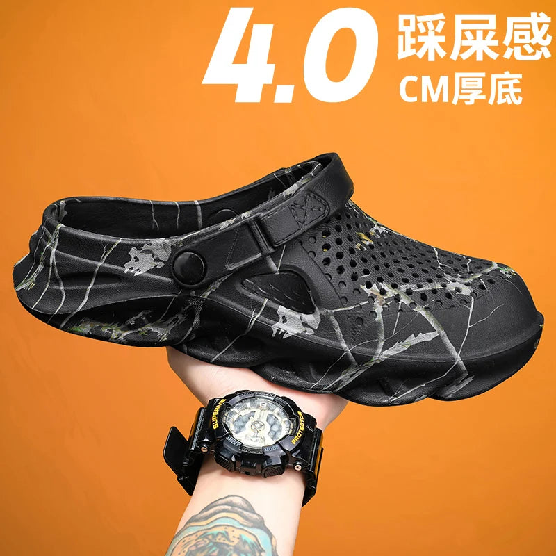 Men's Summer Sandals Clogs Men Women Breathable EVA Thick and Soft Sole Slippers Beach Water Shoes Couple's Clogs Big Size 47
