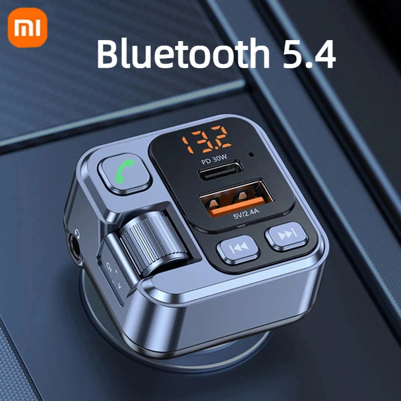 Xiaomi Bluetooth FM Transmitter Car Charger 20W PD USB-C Fast Charger Car Radio with Mic For Wireless Hands Free Call MP3 Player