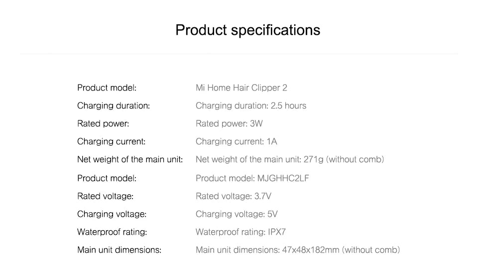 NEW MIJIA Hair Clipper 2 Hair Trimmer Professional Beard Cut Machine IPX7 Waterproof Wireless Haircut Machine Mijia Clipper 2