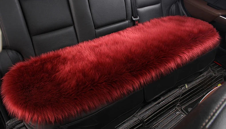 Artificial Wool Car Seat Cushion Winter Plush Auto Seat Cloak Universal Warm Car Seat Cover For Kia Lada Vesta Renault Skoda etc