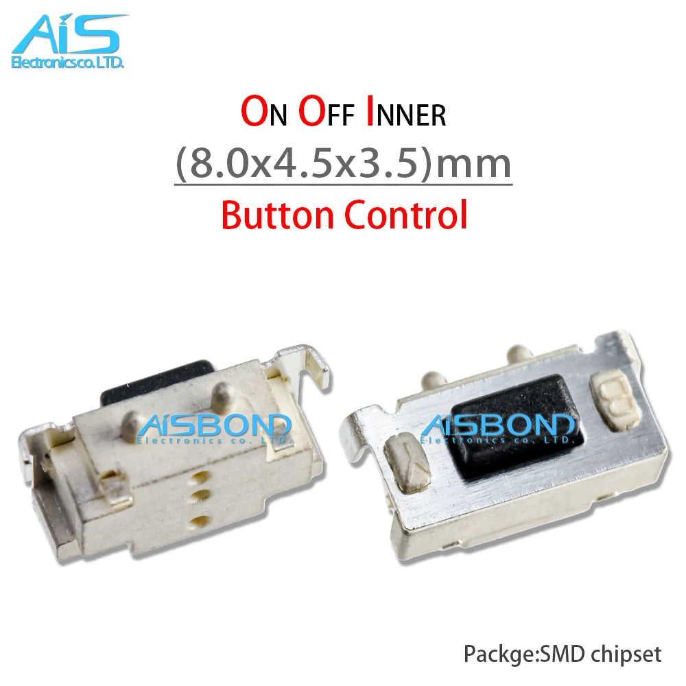 10Pcs/Lot Mobile Phone Power On Off Inner Micro Switch Button Control For Sansung S2 S3 S4 Note3 I8190 I8160 3mm 4mm 5mm HTC