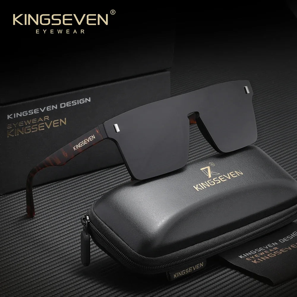 KINGSEVEN Polarized Rimless Frame Men Women Sunglasses Fashion Anti-UV400 Eyewear Travel Summer Glasses