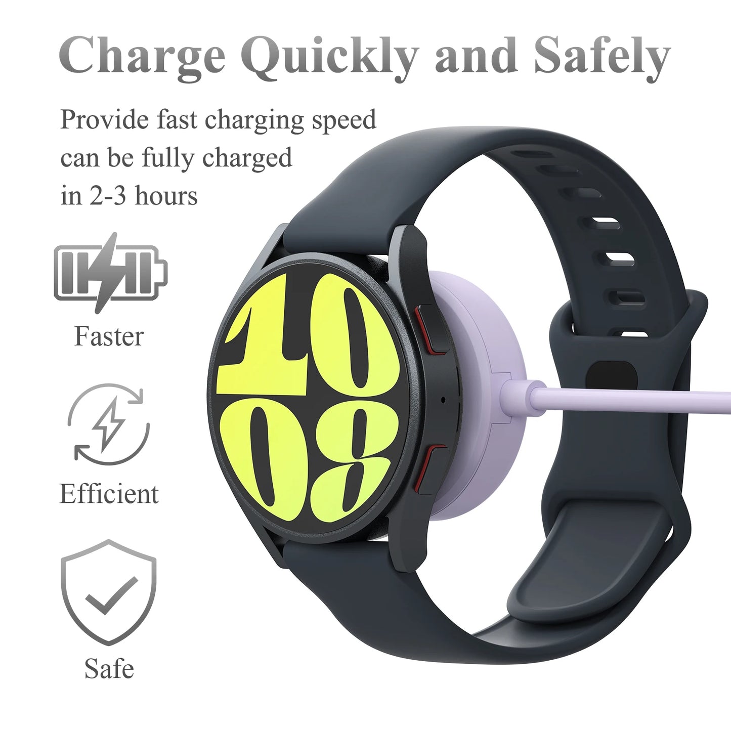 USB Watch Charger For Samsung Galaxy Watch 7 6 5 4 40mm Charging Dock For Galaxy Watch 3 41mm 45mm/Watch 5 Pro 45mm Active 1 2