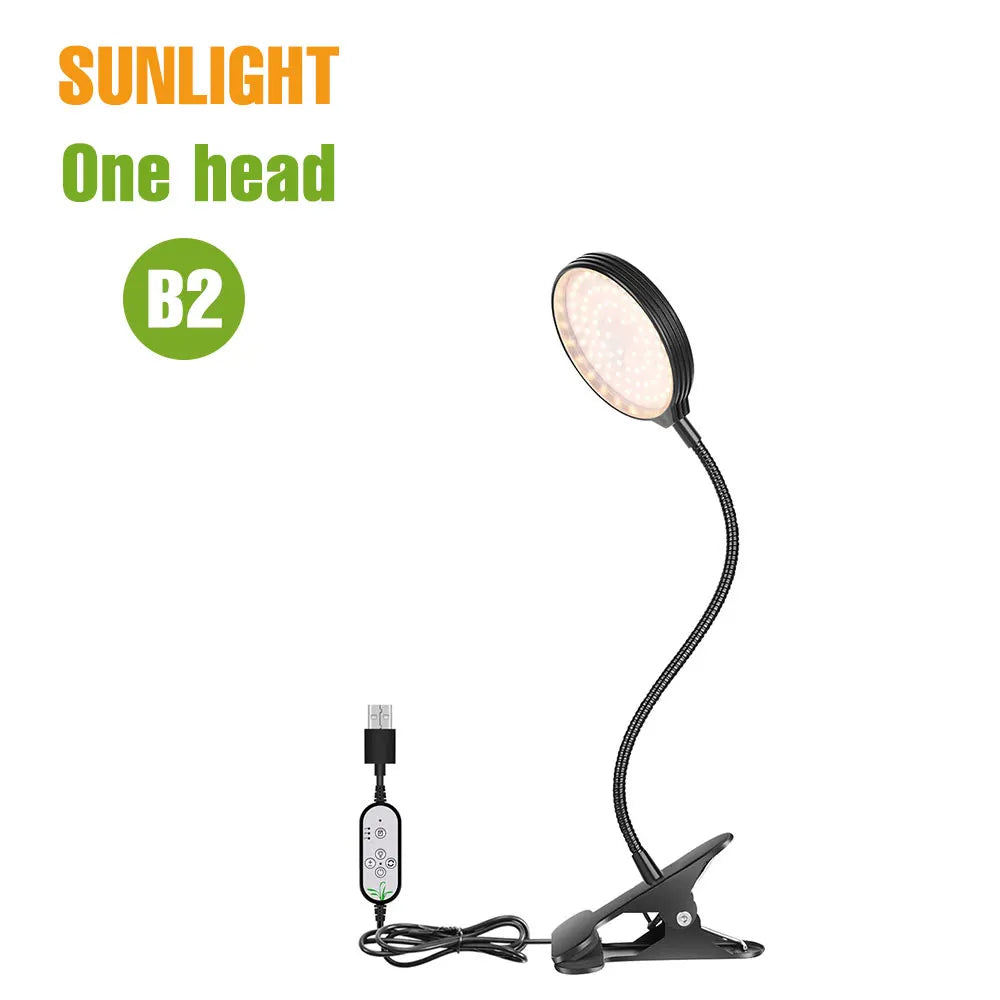 Full Spectrum LED Grow Light USB Plant Fill Lamp 5V Dimmable Timing Auto On/Off Indoor  Seeds Hydroponics Vegs Cultivation Lamps