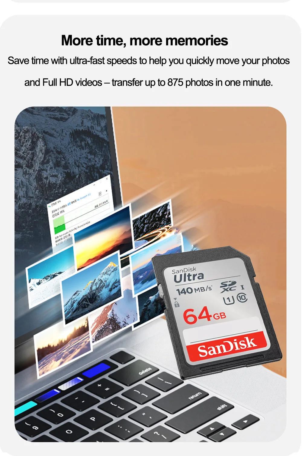 SanDisk Ultra/Extreme/Extreme PRO SD Card 256GB 128GB 64GB SDXC 32GB SDHC Memory Card C10 U1 U3 Carte SD Card  for Camera 4K UHD