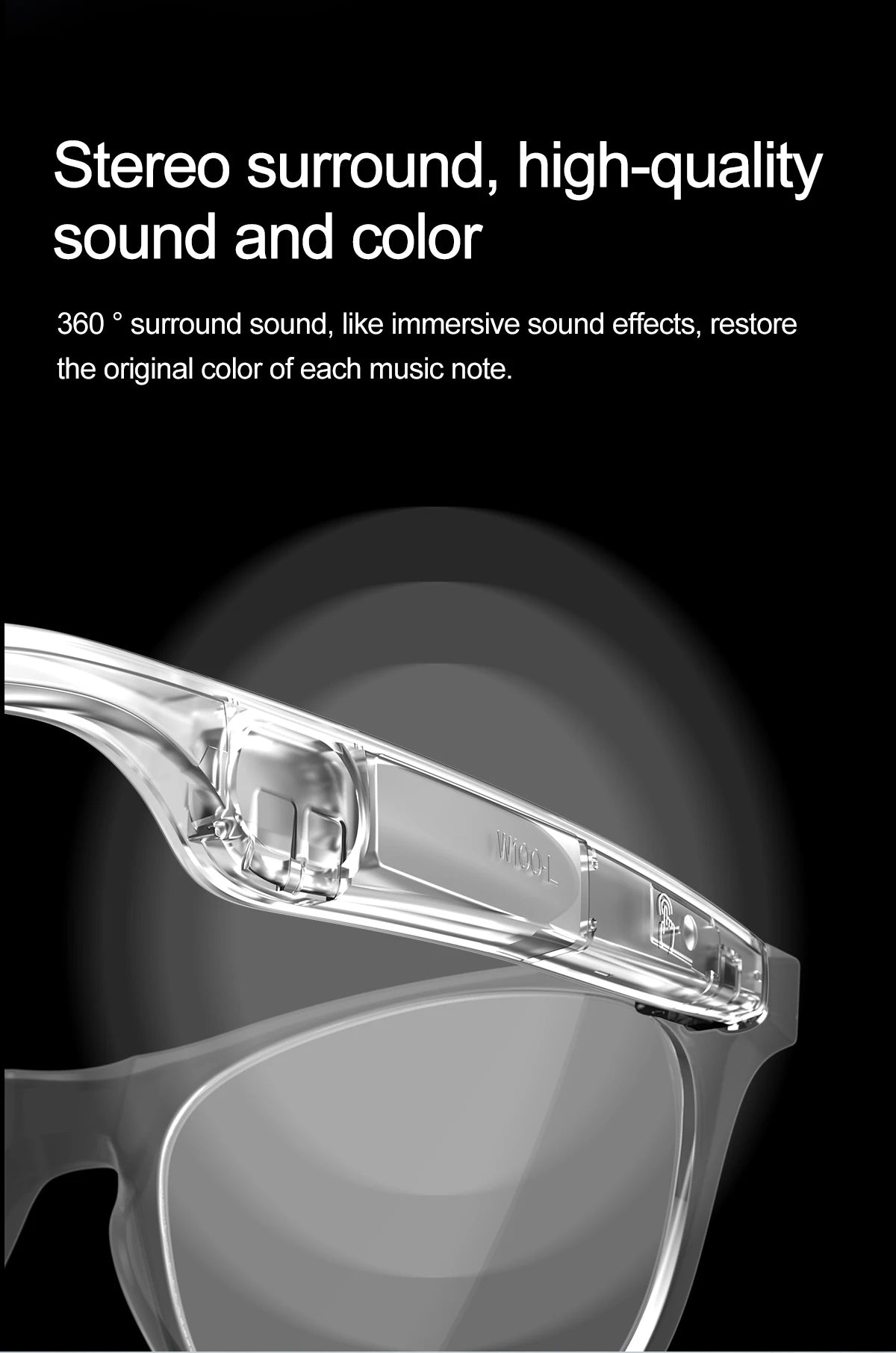 Upgrade Smart Glasses 134 Online Languages AI Automatic Translation Conversation with Speaker UV Protected Bluetooth Sunglasses
