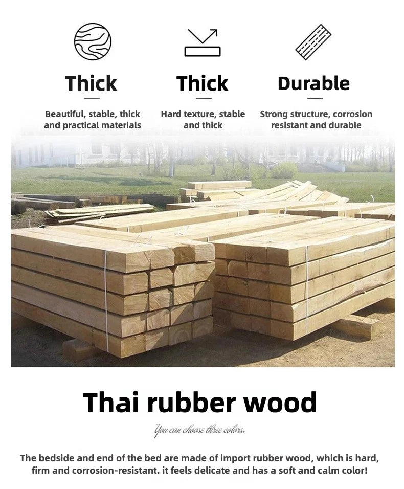 Vintage Modern Bed Multifonction Nordic Unique Queen French Bed Lounge Woode Headboard Camas Matrimonial Bedroom Furniture