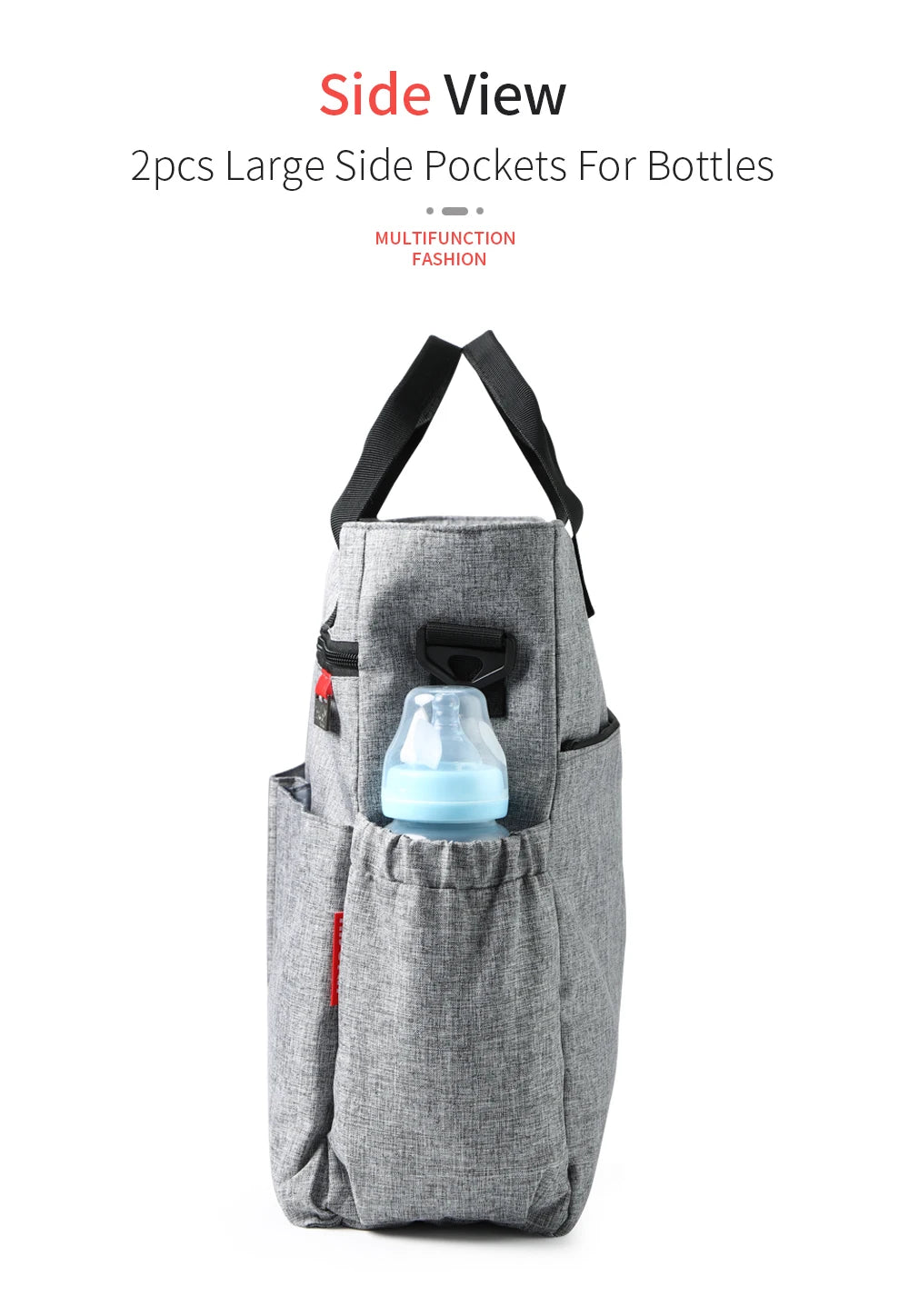Fashionable Insular Baby Diaper Bag for Mothers Waterproof Multifunctional Nappy Organizer with Stroller Strap Changing Bag