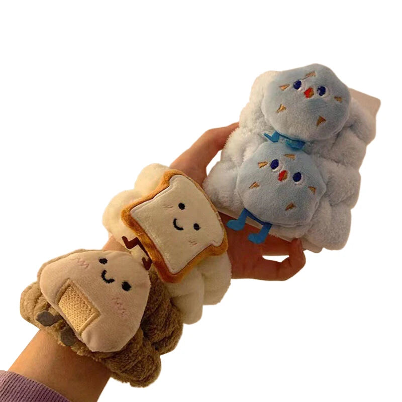 〔KaKa〕Cute Face Wash Hair Band Wrist Band Hand Wash Moisture-proof Sleeves Warm Wrist Guard Rinse Water Absorbent And Waterproof