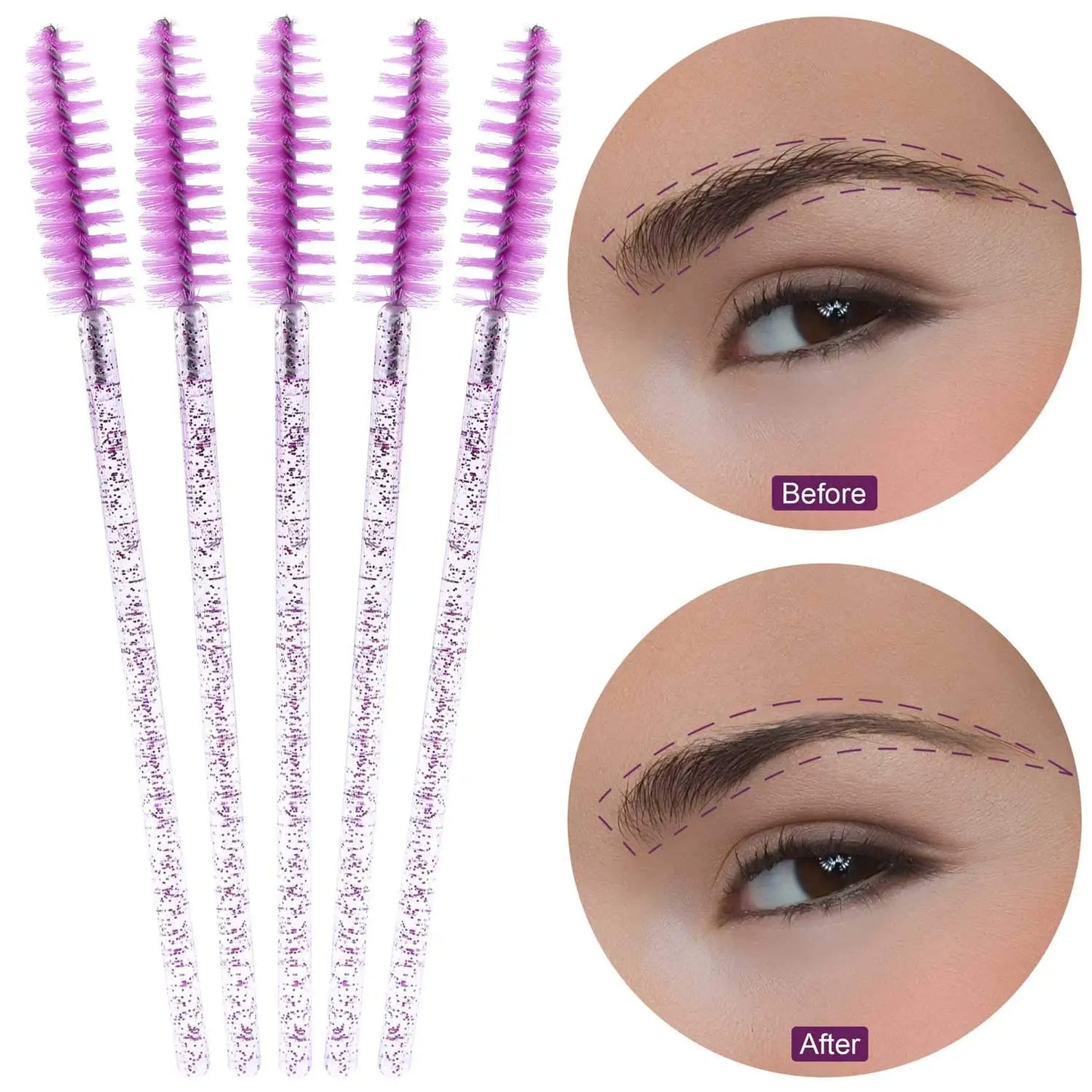 Wholesale 1000 Disposable Mascara Wands Eyelash Brush Spoolies for Eyebrow Eye Lash Extension Colorful Wholesale Beauty Tools