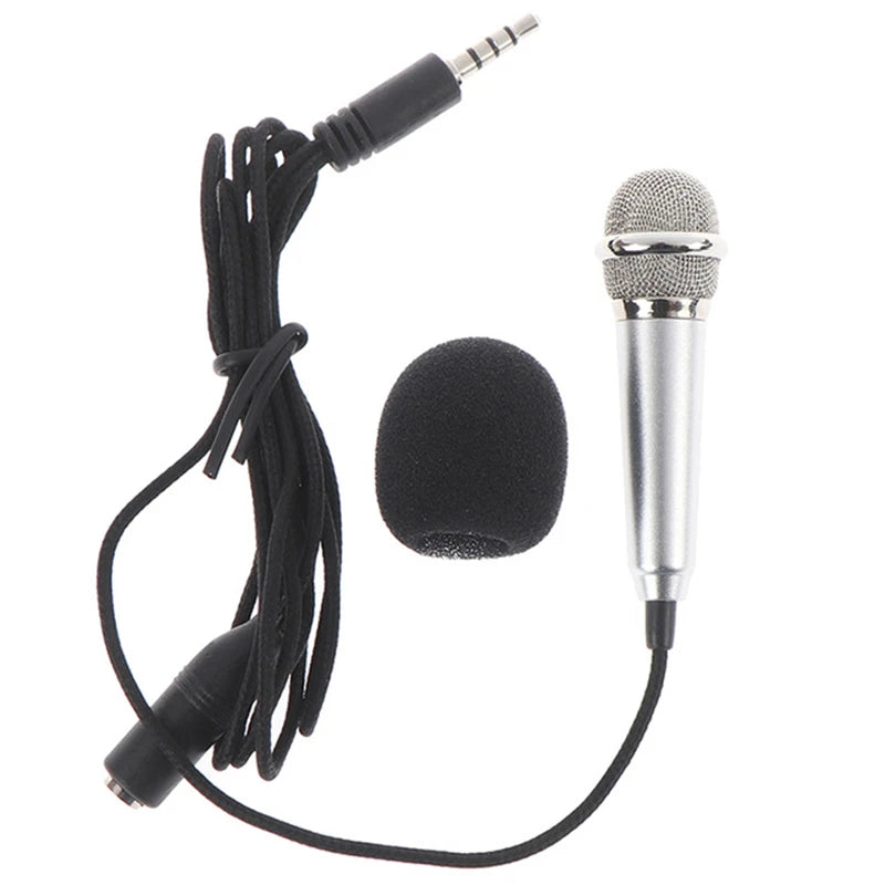Wired 3.5mm Stereo Studio Microphone Earphone Ktv Karaoke Mini Microfon For Cell Smart Phone Laptops PC Computer Desktop Mikrof