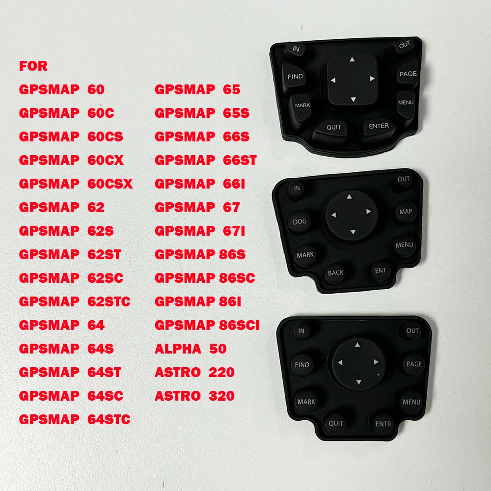 For GARMIN GPSMAP Series 60 62 64 65 66 67 86 Alpha 50 Astro Series 220 320 430 900 Keypad Button Rubber Keyboard