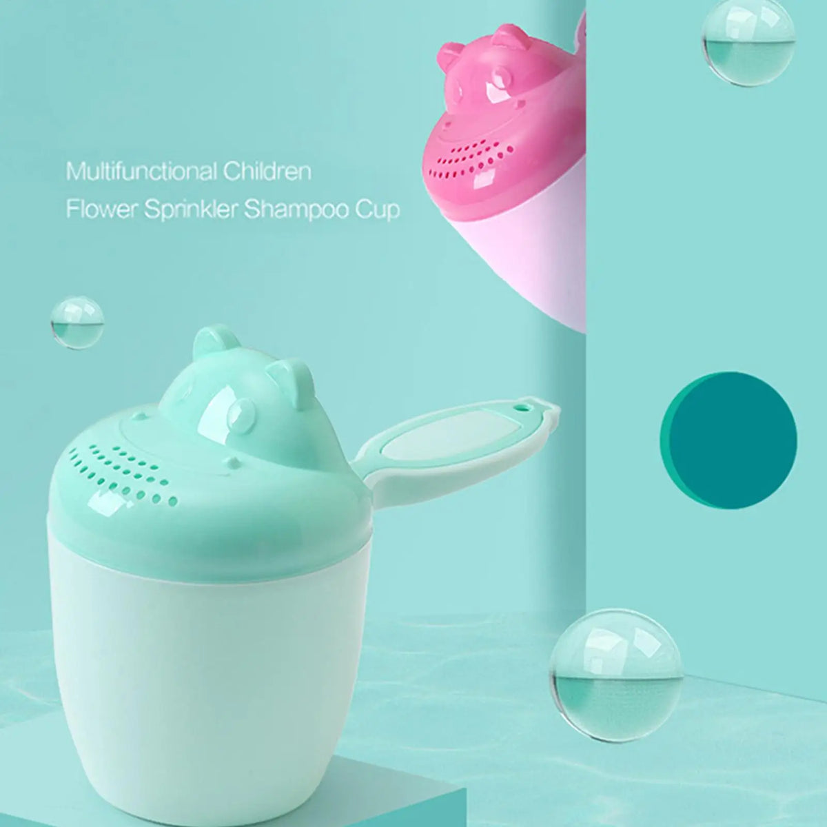Baby Bath Caps Shampoo Rinser Kids Shampoo Rinse Cup Bath Shower Washing Head Children Bathing Baby Shower Spoons Kids Bath Tool
