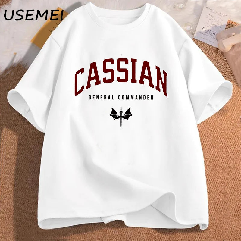 Cassian Illyrian Acotar T-shirt Sarah J Maas Merch Tshirt Casual Cotton Rhysand Azriel Velaris Crescent City Aesthetic Clothing