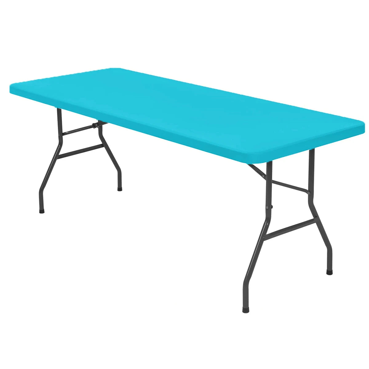 1 Pc 4/6/8ft Spandex Tablecloth Elastic Fitted Stretch Rectangular Tablecloth Washable and Wrinkle Resistant Patio Table Cover