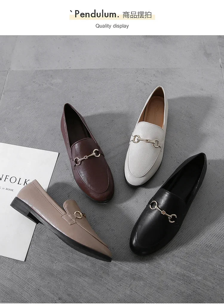 Womens Shoes Flats Loafers Ladies Leather Brand Sneakers Women Designer Flat Ladies Shoes Woman Luxury Female Shoes for Women