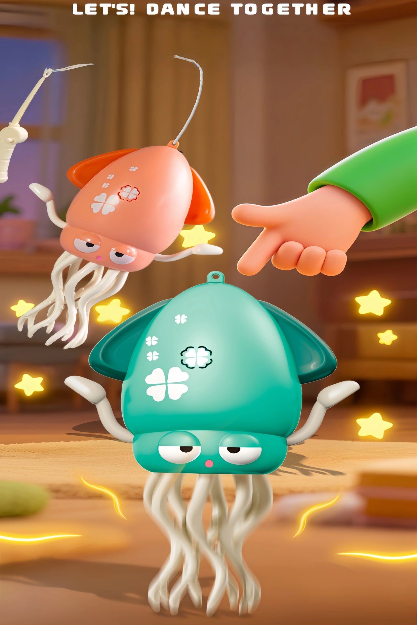 New and unique magical dancing octopus electric squid sensing and evading obstacles octopus children stress-relieving fishing