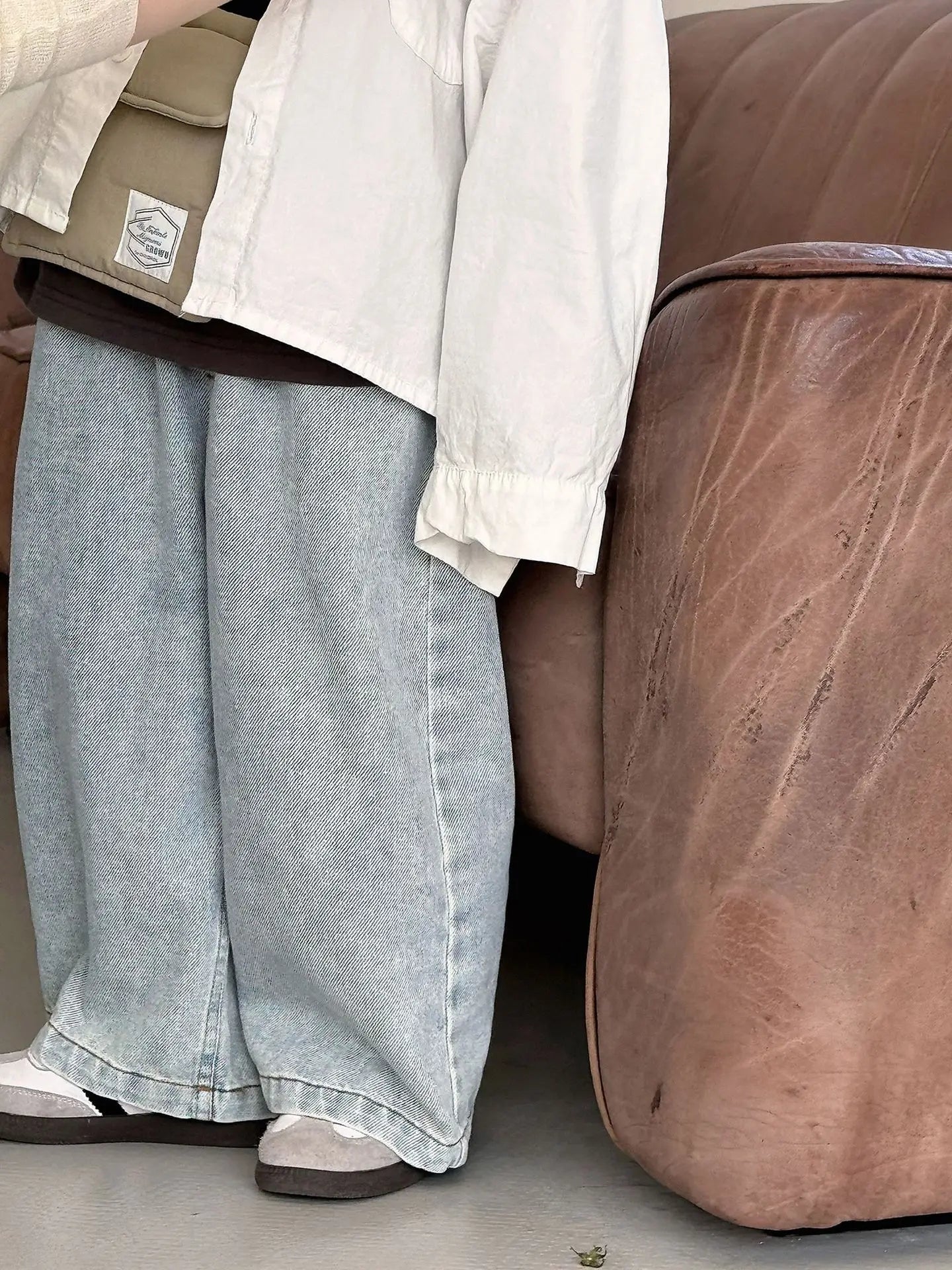 Kids Pants Spring New Korean Causal Children Clothing Boys Girls Simplicity Versatile Straight Leg Jeans Loose Motion Trousers