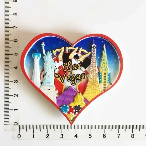 World Tourism Fridge Magnet Souvenir USA Las Vegas Florida Cultural Landscape Refrigerator Stickers Gift Set Home Decoration