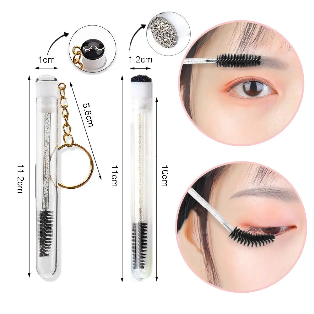 Grafting Eyelash Cleansing Kit 60ML Glossy Black Plastic Foam Pump Bottle Eyelash Grooming Brush Cleaning Bubbler Skincare Tools