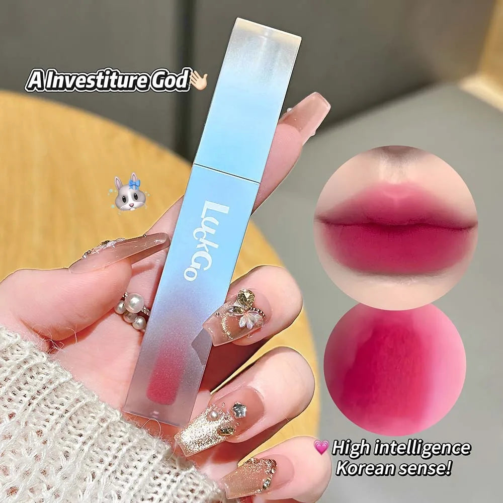 1Pc Nude Matte Lip Mud Waterproof Non-stick Pink Liquid Lipstick Long Lasting Highly Pigmented Lipgloss Tint Korean Cosmetics