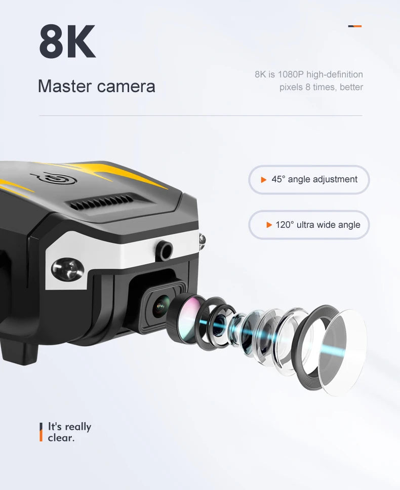 NEW G6 Mini Drone RC Camera Dron Remote Control Quadcopter Follow Me Helicopter Circle Fly Drones For Kids Toys Birthday Gift