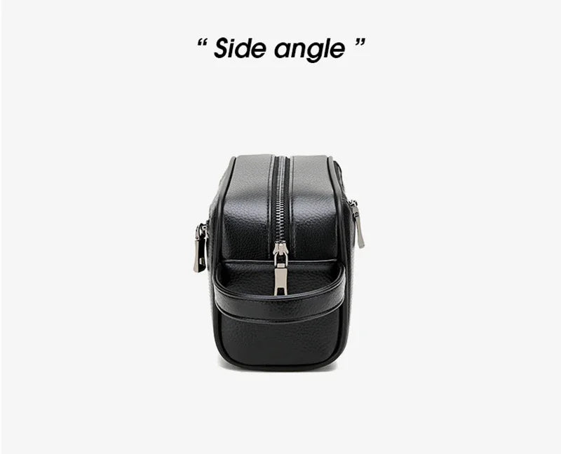 High Quality Genuine Leather Men Clutch Bags Fashion Business Clutches Card Pack Phone Coin Purses Travel Anti-theft Wallet Male