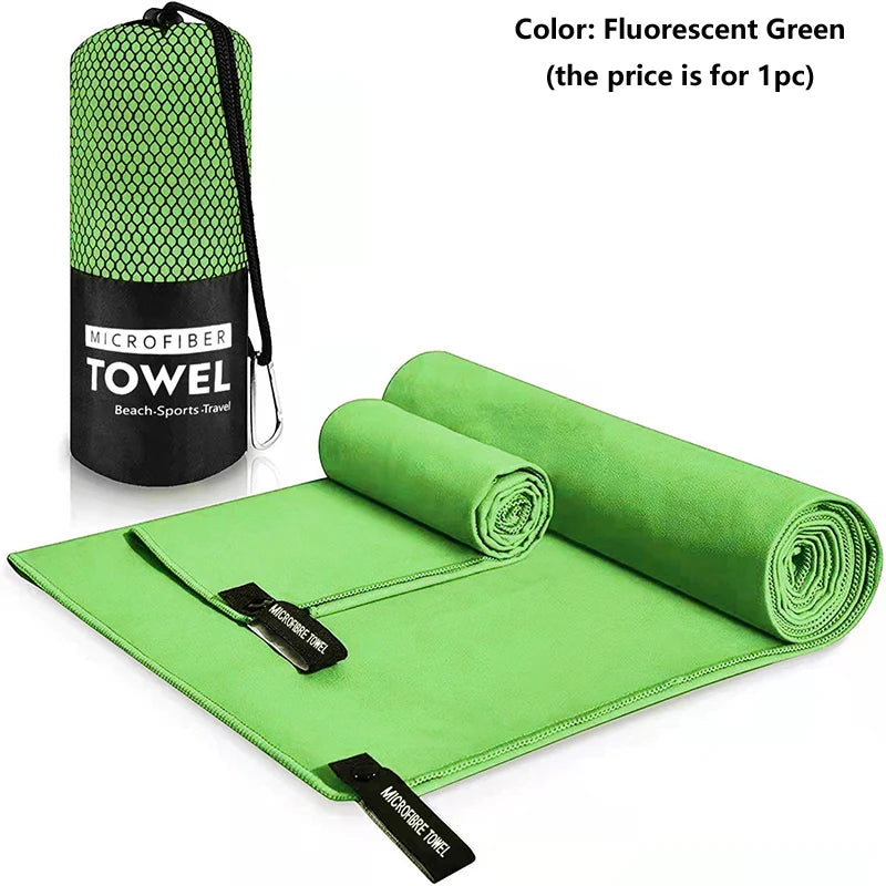 Quick-Drying Sports Towel 40x80/76x152CM Blue Grey Green Orange Swimming Gym Fitness Camping Running Beach Washcloth Towels