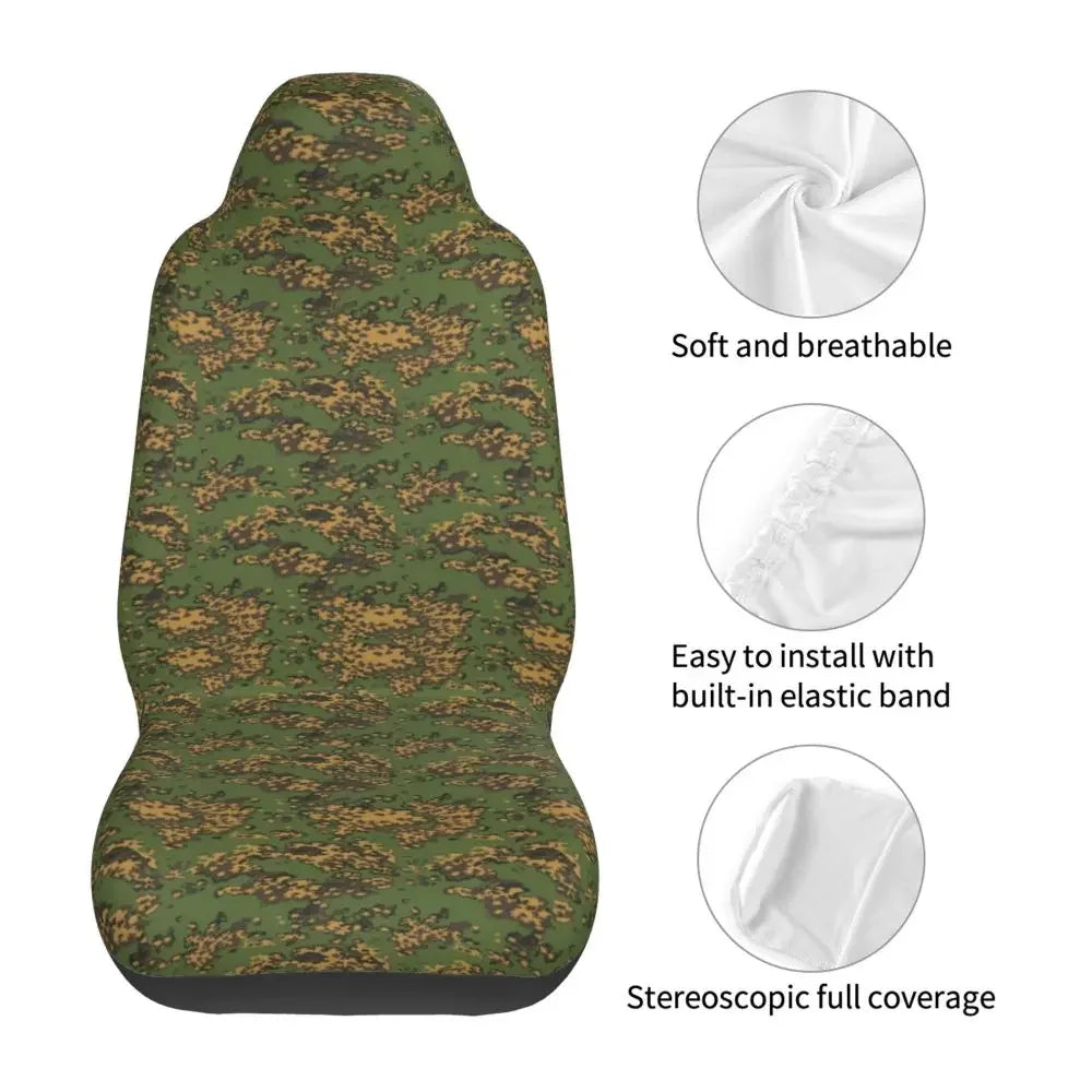 Urban Style Camouflage Universal Car Seat Cover Off-Road For SUV Multicam Front Rear Flocking Cloth Cushion Fabric Hunting