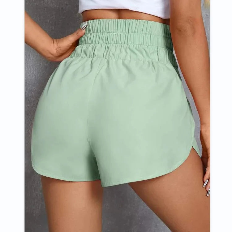 High Waisted Running Yoga Shorts for Women Quick Dry Light weight Liner High Split Athletic Gym Workout Shorts