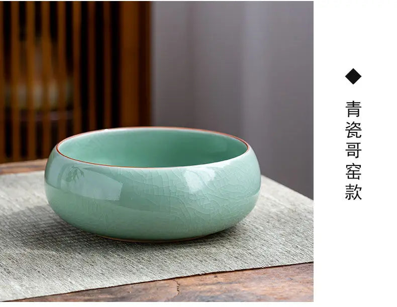 Ceramic Extra Large Purple Sand Zen Tea Wash Pen Set Accessories Hydroponic Bowl Lotus Pot Copper Money Grass Special Flower