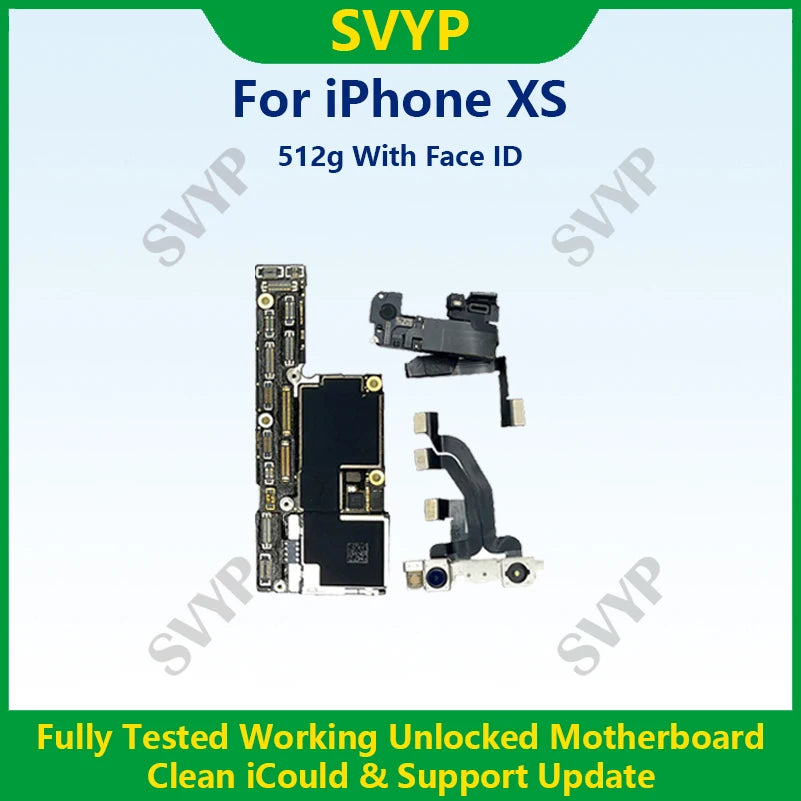 Fully Tested 100%Working Mainboard For iPhone X/XR/XS/XS Max With Face ID 64g/256g Cleaned iCloud And Unlocked Phone Motherboard
