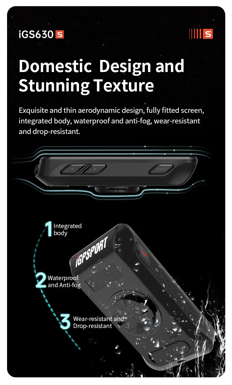 iGPSPORT iGS630S GPS Bike Computer Global Map Navigation Support Yaw planning Smart Climb Planning Indoor Bike Training