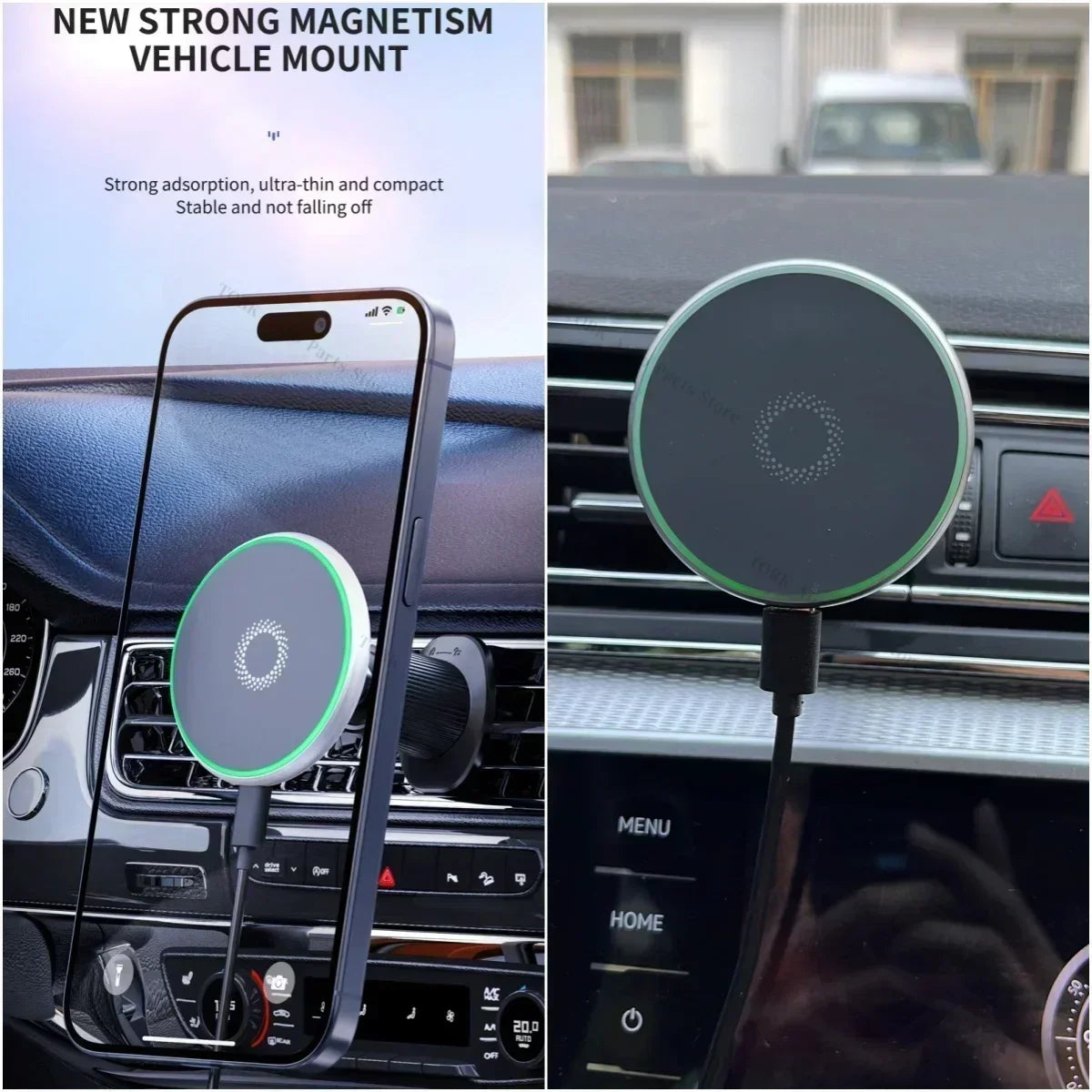 Magnetic Car Phone Holder For Audi Q3 8U 2013-2017 2018 Wireless Charging Special Fixed Bracket Base MagSafe Mount Accessoires