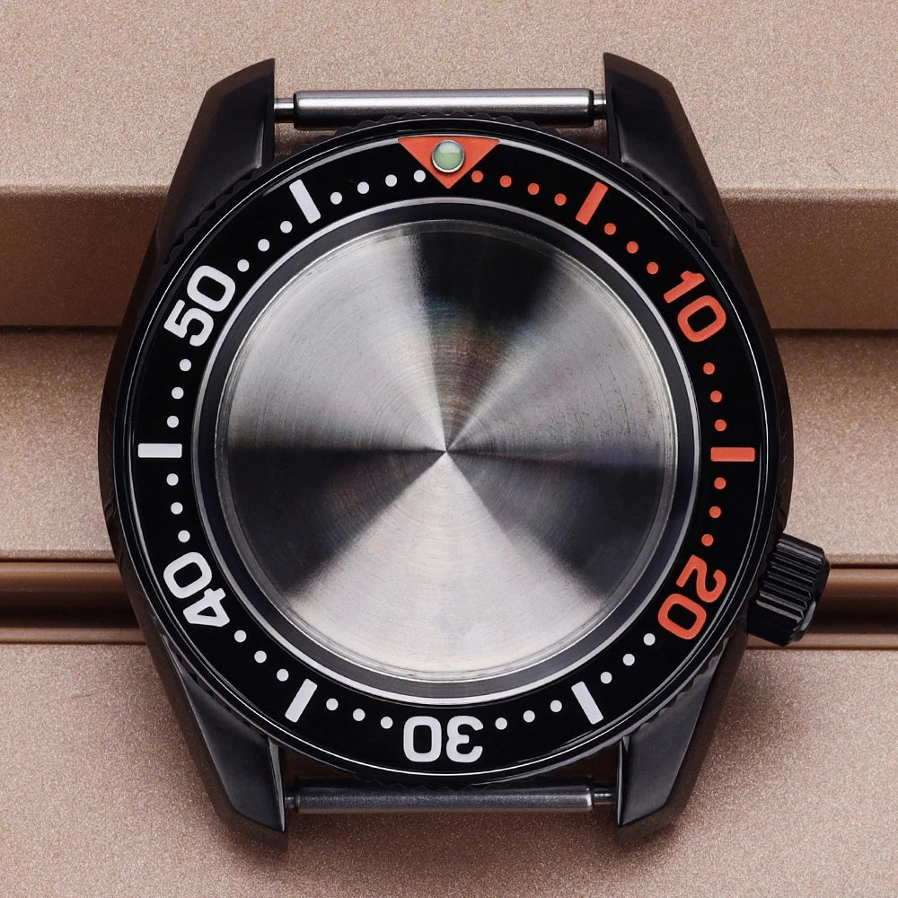 Diver NH35 42mm Watch Case Sapphire Glass Solid Bottom Cover For SPB185J1/187J1 NH34 NH35 NH36/38 Movement Stainless Steel Strap