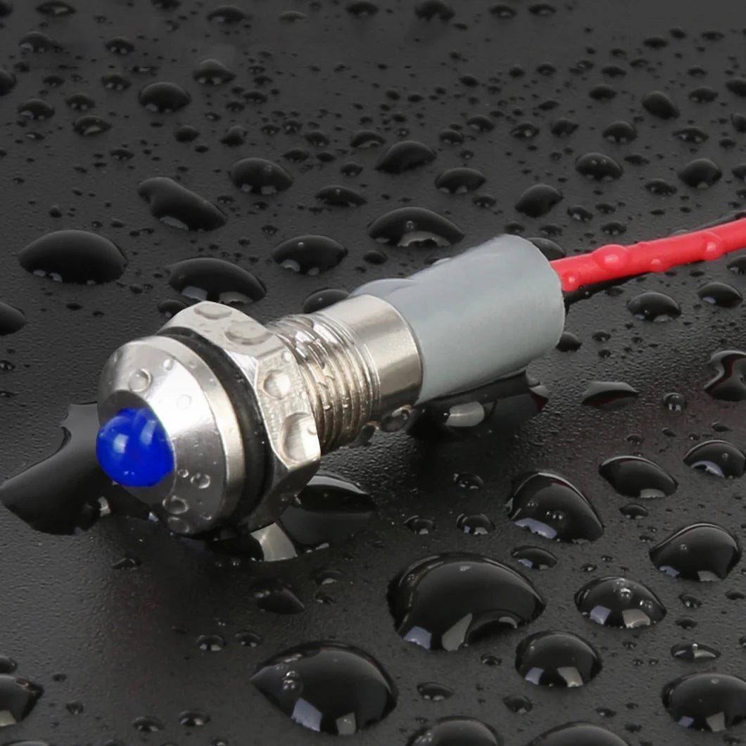ABILKEEN 20PCS 6MM Mini Industrial Signal Indicator Light 3-6V 12-24V 110V 220V  IP65 Waterproof Metal Pilot Light