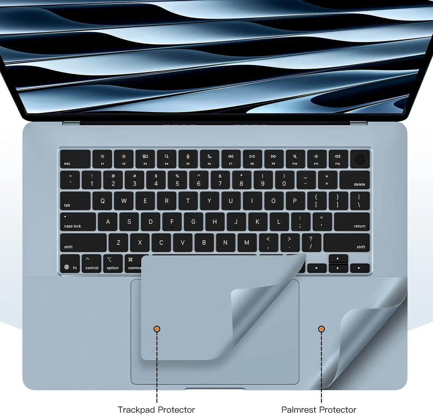 For macbook air 13.6 A3240 M4 AIR 15" A3241 2025 -22 M2 M3 Notebook computer Palm support touchpad protection vinyl skin sticker