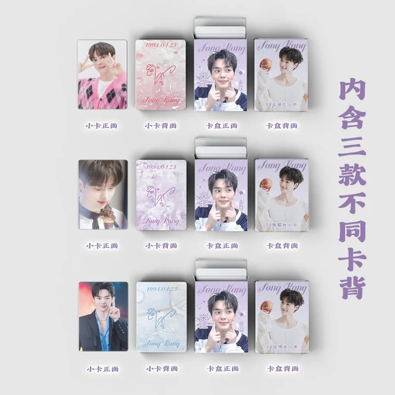50pcs/set Kang Song Laser Cards Album LOMO Cards Angels And Demons Postcards Holographic Cards Glitter Cards Collectible Gifts