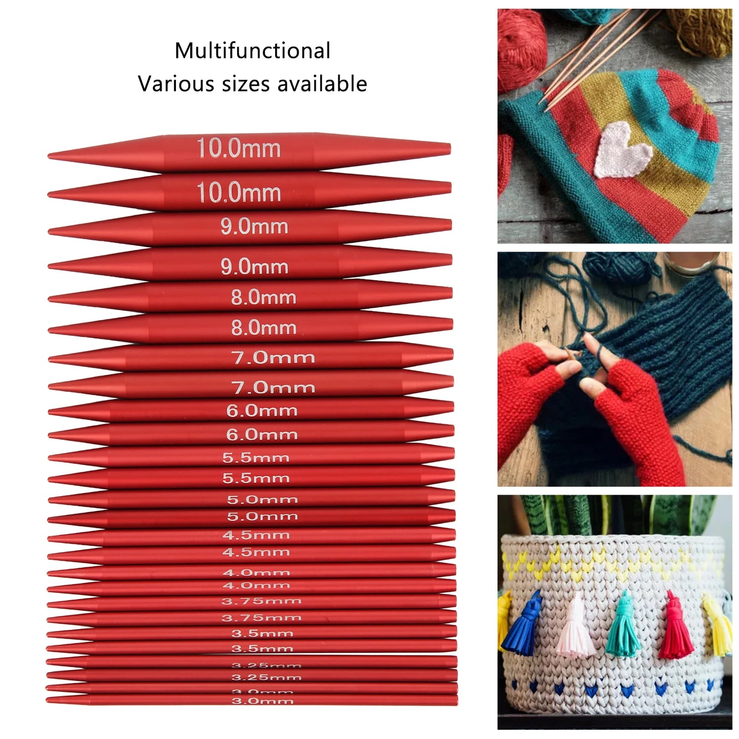 Crochet Hooks Multifunctional Interchangeable Knitting Needles Set Various Sizes Available for Hats for Socks  for