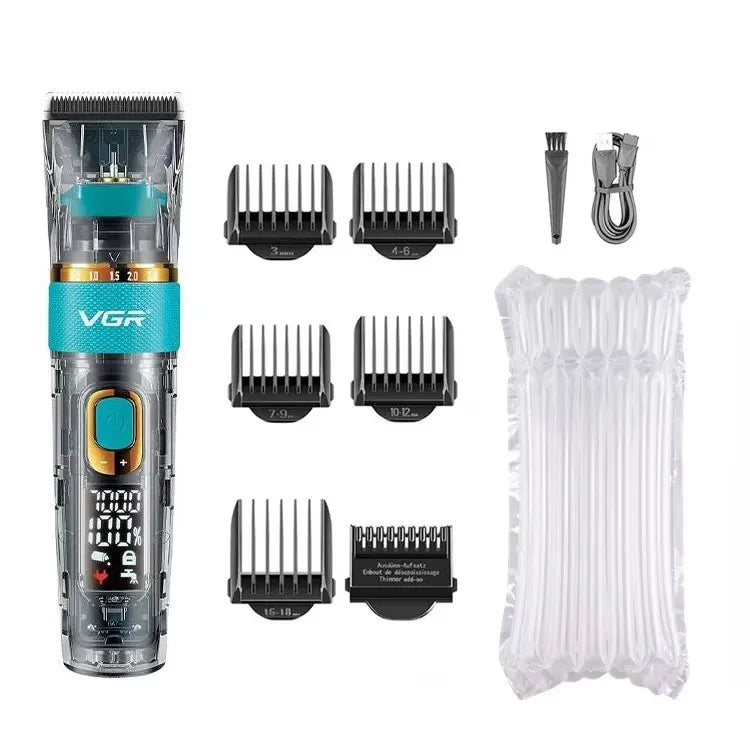 VGR Professional Hair Clipper Barber Waterproof Hair Cutting Machine Beard Hair Trimmer Three-speed Adjust Haircut For Men V-695