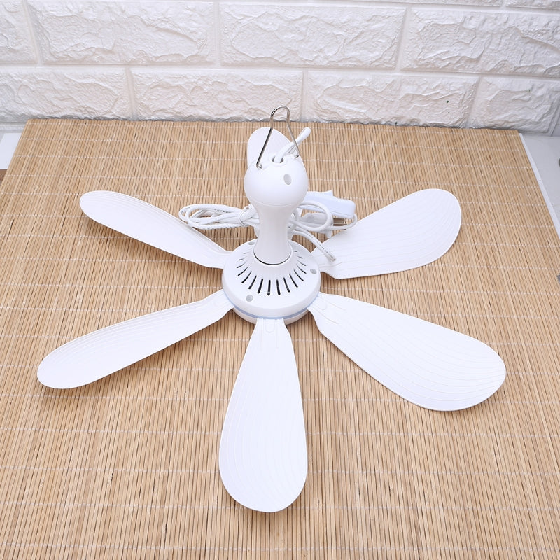 220V 20W 6 Leaves Ceiling Fan 16.5inch Silent Household Bedroom Hanging Fan Drop Shipping