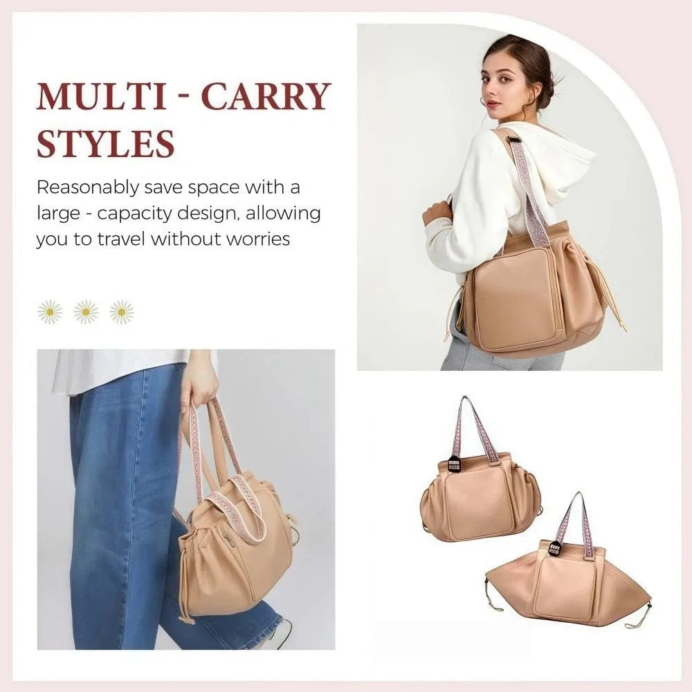 Multifunctional Travel Storage Bag Cradle Design Lightweight Women's Backpack Large Capacity Oxford Cloth Tote Bag