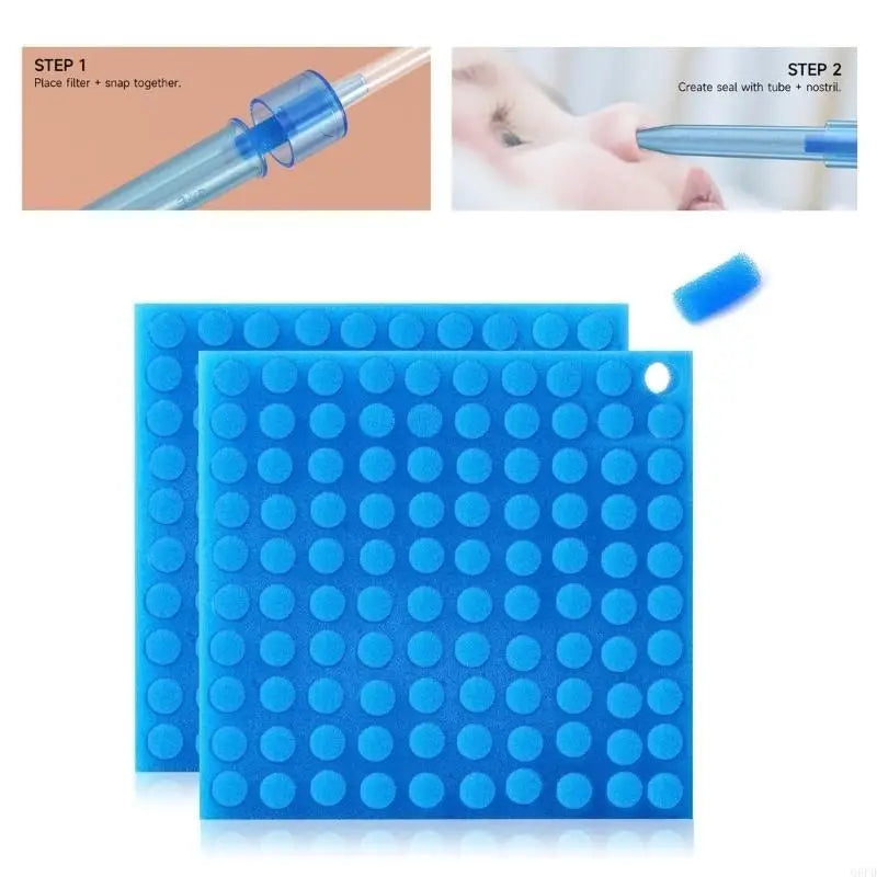 200pcs Baby Nasal Hygiene Foam Sponge Nasal Aspirator Sponge for Gentle Cleaning