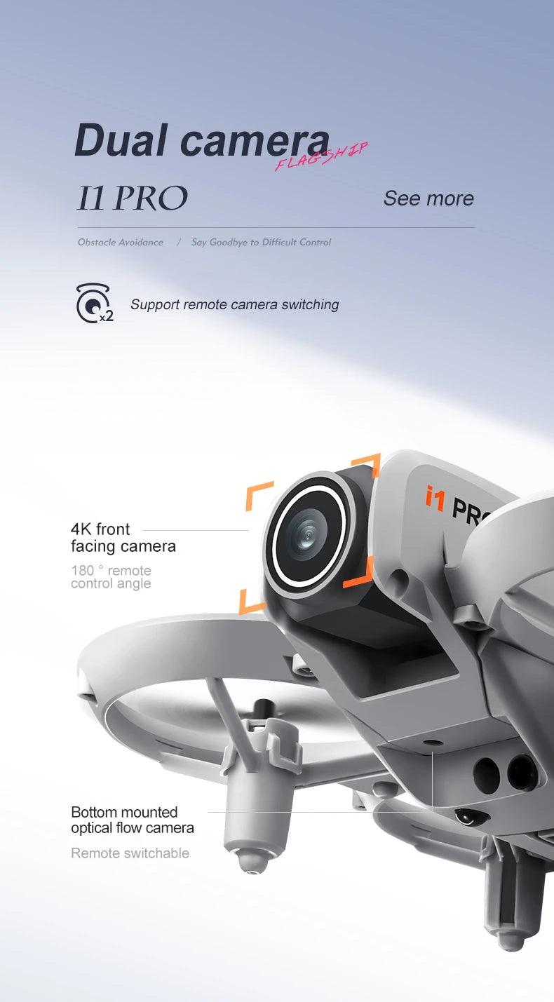 i1PRO Mini Drone Professional 8K HD Camera Drone 5G WIFI FPV UAV With screen remote control Avoidance Aerial Quadcopter Toy Gift